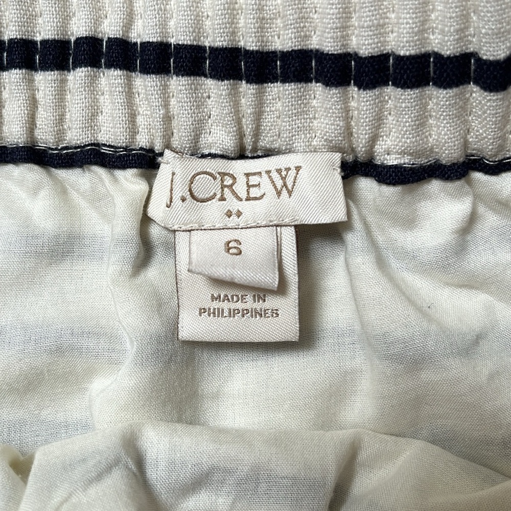 J.Crew paper bag waist nautical linen skirt - Picture 2 of 6
